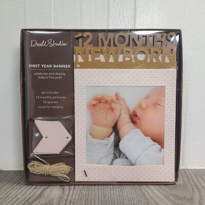 Newborn To 12 Months Baby's First year Banner Baby Photo Milestone Centerpiece