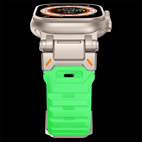 Soft FKM Rubber Strap Luminous Bands for Apple Watch Ultra 49mm 98765 42/44/45mm - Picture 17 of 61