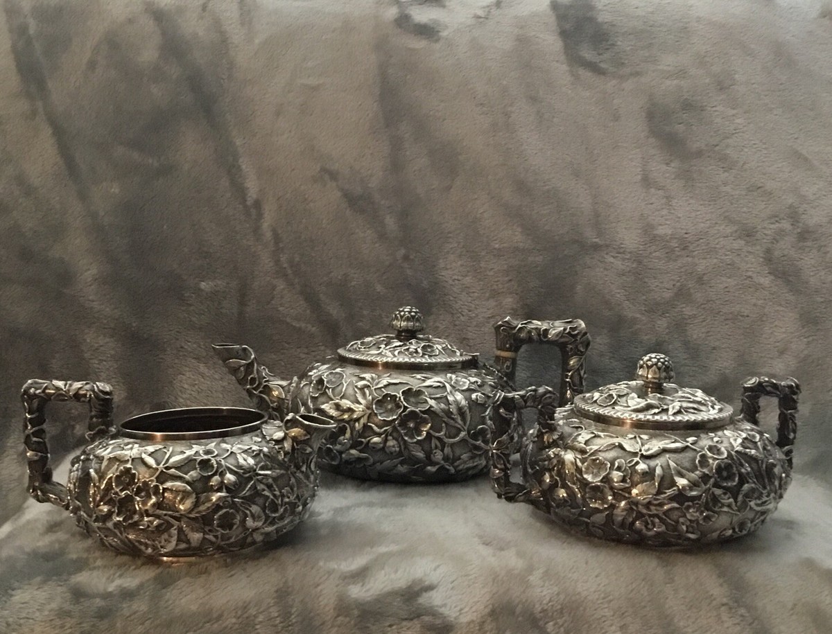 Sugar Bowl Sterling Silver Tea Set For Sale Vintage Silver Plated