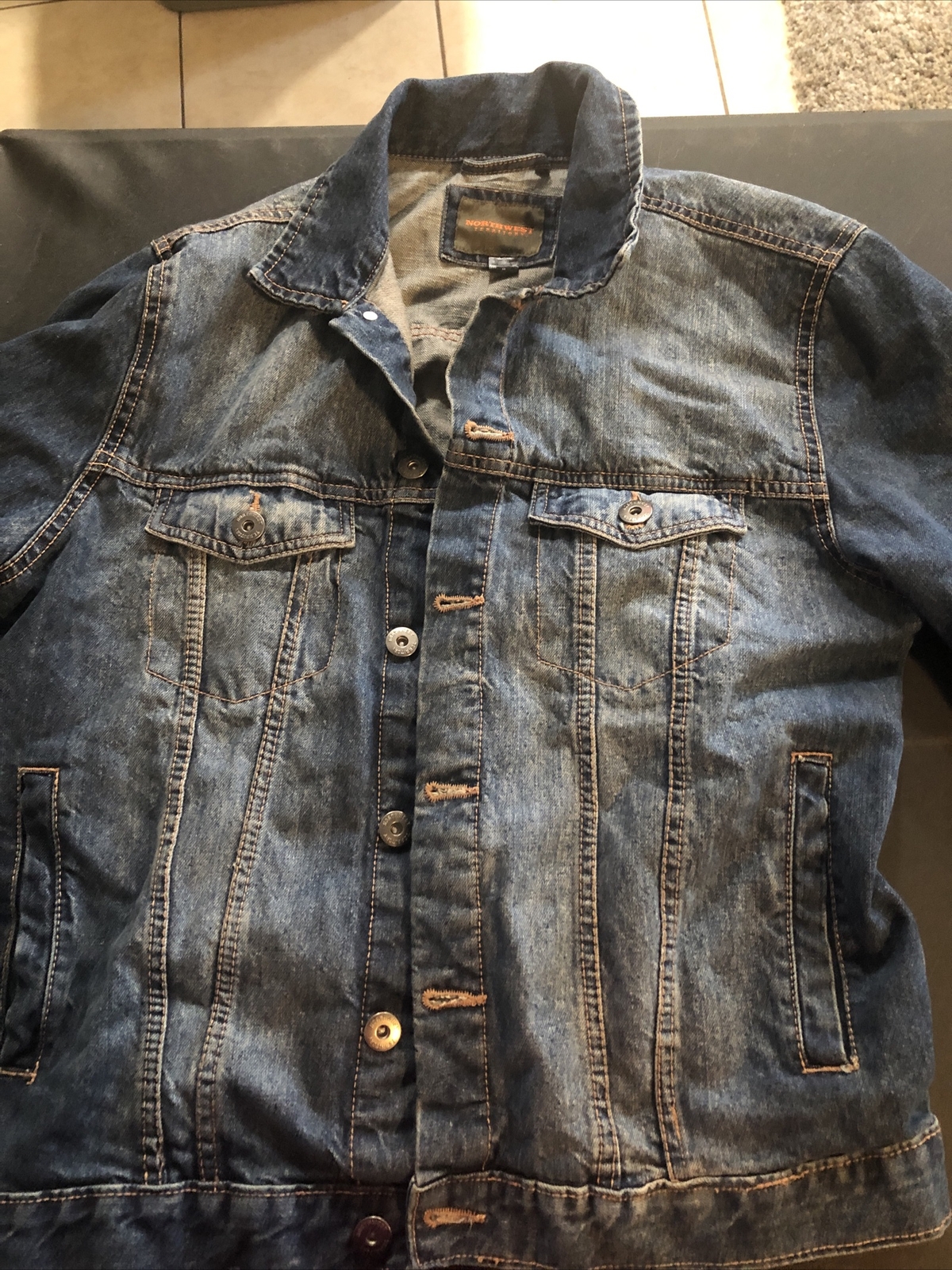 NORTHWEST TERRITORY Jean Trucker Jacket Mens Size M 100% Cotton Denim 2