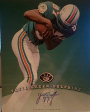 Yatil Green Miami Dolphins Football Leaf Autograph 8x10 Auto Hurricanes Nfl Ncaa