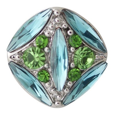 Snap Jewelry Rhinestone Marquise Silver Base 18-20mm Fits Ginger Charm Accessory
