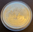 2011 Year Of Rabbit Perth Mint Lunar Zodiac Bullion-0.999 Silver 1/2 Oz Art Coin