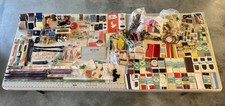 Large Lot Sewing Notions: Hem-Bias-Seam Tape, Thread, Needles, Zippers, Darning