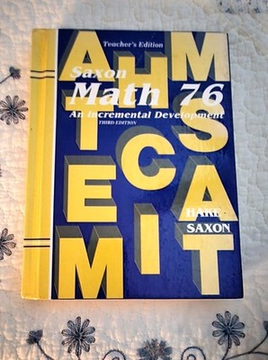 Saxon 76 Math TEACHER'S EDITION 3rd Edition Homeschool 