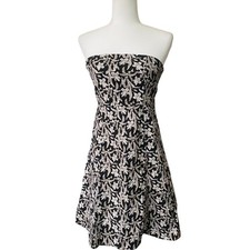 Y2K Gap Strapless Brown Floral Paisley Dress size 6