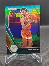 2021-22 Panini Prizm Draft Picks - Green Prizm #27 Greg Brown III (RC)