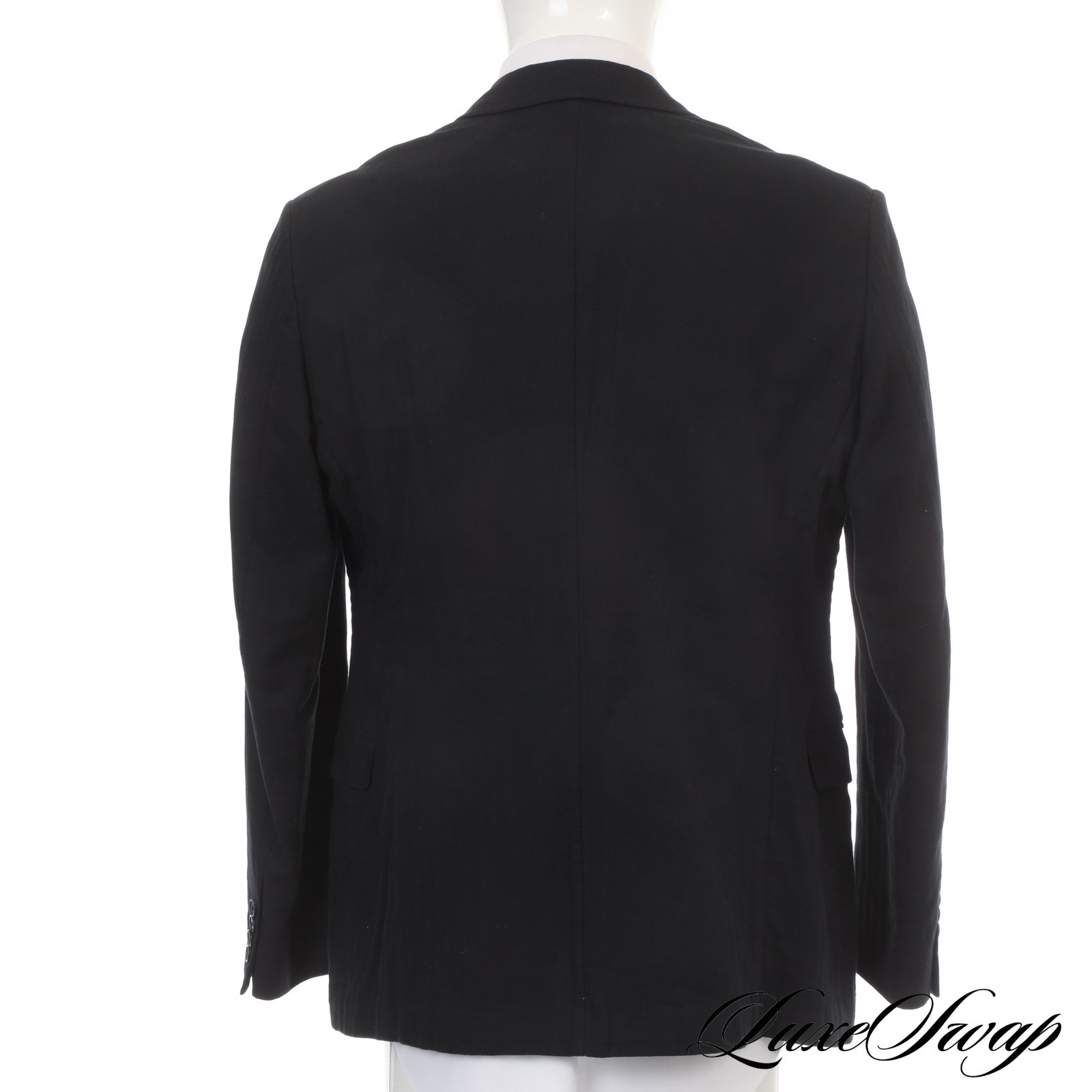 MODERN Armani Collezioni Solid Black Herringbone … - image 3