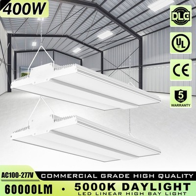 2 X 400 Watt LED Linear High Bay Light Commercial Ceiling Fixture Dimmable 5000K