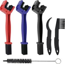 6-Piece Bike Chain Cleaner Kit with 3 Brushes & Cleaning Tools - for MTB, Motorc