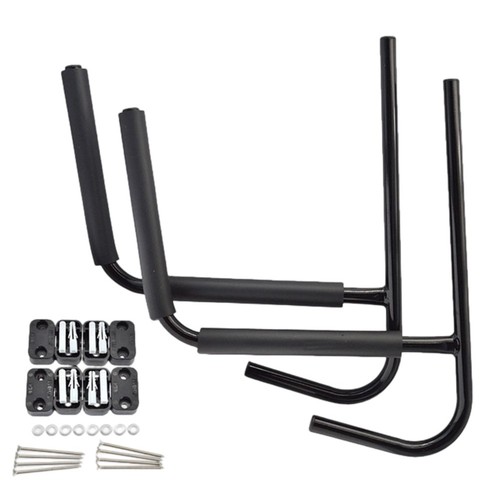 2Pcs Wall Rack Brackets Holder for Kayak Canoe Storage with Mounting Kit - Photo 8/12
