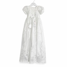 Gorgeous Infant Baby Girl Christening Gown 13-18 Months Pearls NWT