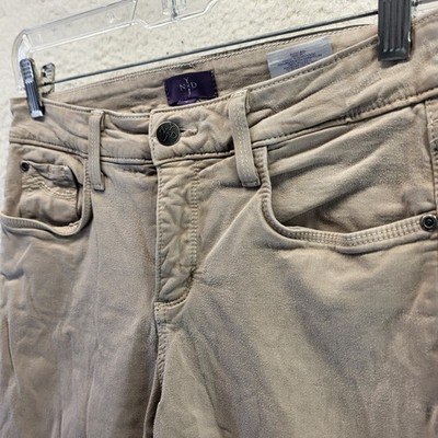 NYDJ Lift Tuck Technology Beige Jeans Womens 4 Slim Fit
