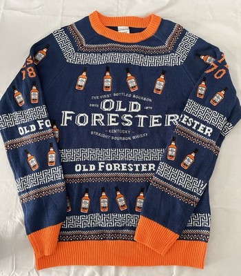 Old Forester Bourbon Whiskey Embroidered Winter Sweater Men's Size Medium