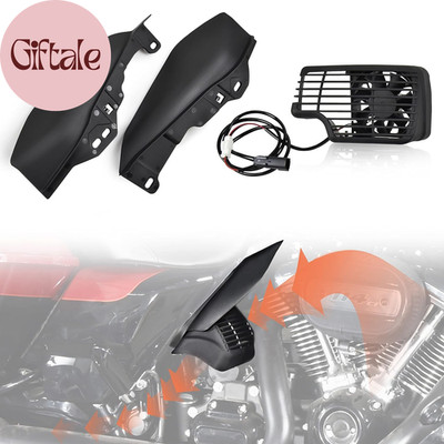 Coolflow Fan for Road Glide, Oil Cooler Fan with Heat Shield for Harley Touring