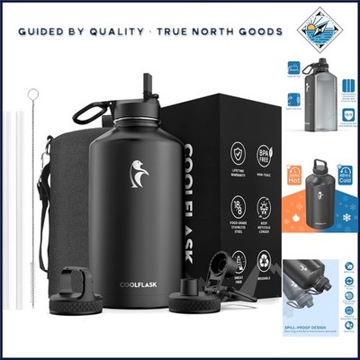 128 oz Stainless Steel Water Jug with Triple Insulation for Cold and Hot Drinks