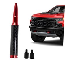 5.5in Carbon Fiber Bullet Antenna for Chevy Silverado GMC Sierra 5.5 inch Red