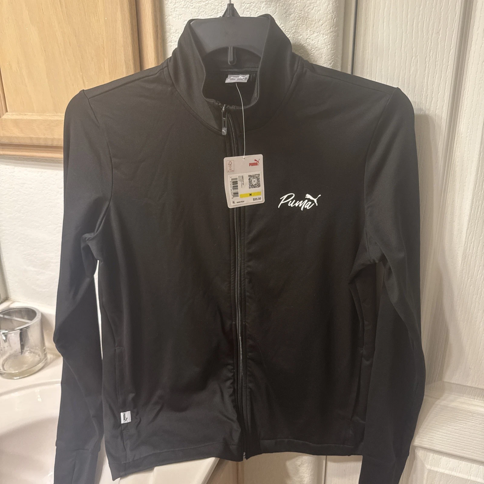 Puma Full Zip Track Jacket Donna Nero Casual Sportivo Capispalla M Medium Vs12