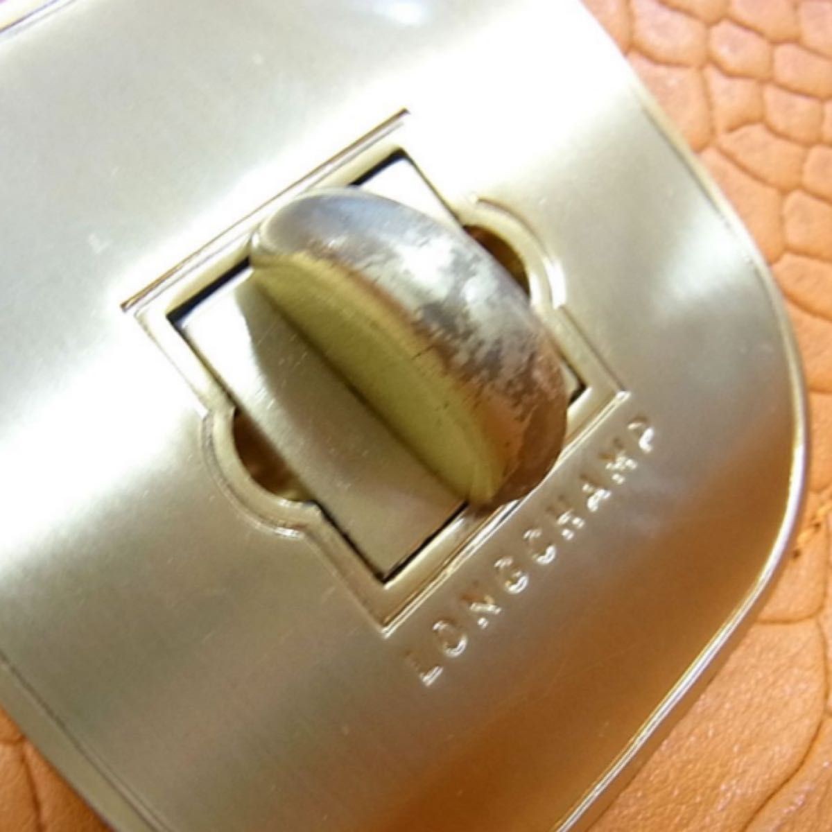 LONGCHAMP 2WAY Leather Shoulder Bag Python Emboss… - image 6