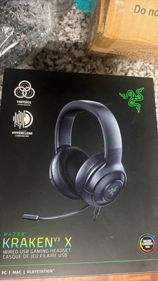 Razer Kraken V3 X USB Wired Surround Sound Over-Ear Headset Boom Mic Black