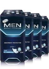 TENA for Men Level 1 Incontinence Protector Maximum Guard 4 Pack of 96