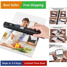 Portable Scanner, 900 DPI Photo Scanner for A4 Documents Pictures, Wand Rea...