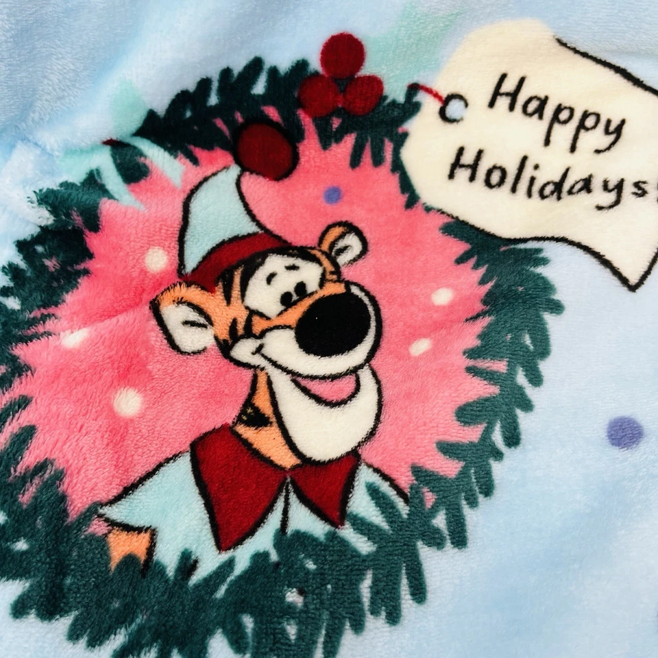 Disney Winnie The Pooh 50"x70" Throw Blanket Christmas Eeyore Tigger Holidays - Image 4 of 4