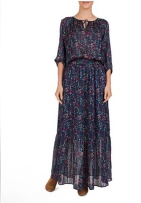 Gerard Darel Metallic-Paisley Maxi Dress Size 46 / US 14
