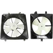 Cooling Fan Assembly Set For 1998-2002 Honda Accord 6Cyl Engine Coupe Sedan 2Pc