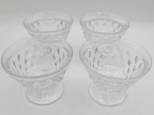 Vintage Fostoria Glass Sherbet American Sundae Dessert Ice Cream Bowl Set of 4
