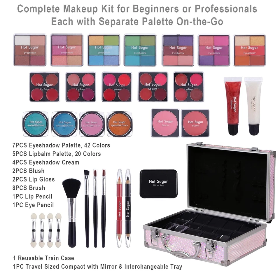 Kit de Maquillaje Hot Sugar para Niñas y Mujeres - Juego Completo de Cosméticos de Inicio Sirena Foto 2 de 4