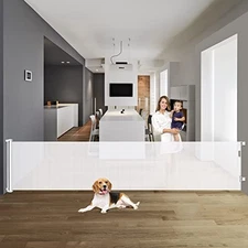 KISKIZ 122" Extra Wide Baby Gate Large Openings Indoor Outdoor - Scratch & Dent