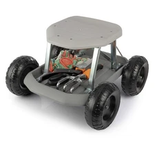 Pure Garden Rolling Garden Cart, Rolling Stool Gardening Seat with Wheels