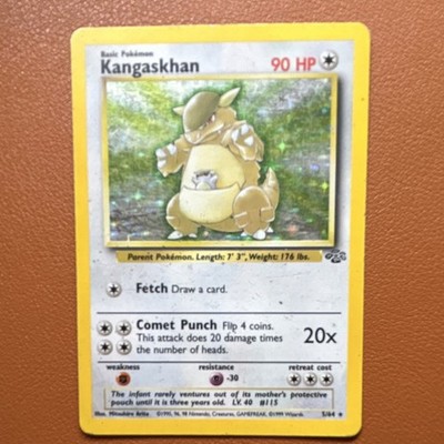 Pokémon TCG Kangaskhan 05/64 Jungle Holo Rare Unlimited 90 HP English 1999