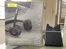 JABRA EVOLVE 75 HEADSET WITH DESKTOP CHARGER NO DONGLE - BLUETOOTH CONNECT ONLY
