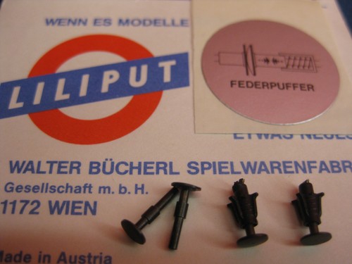 LILIPUT # 2170 H0 tampón / 4 piezas tampón de resorte de cesta / tampón de barra de metal | Condition: Neu