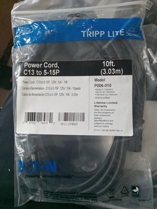 New TRIPP LITE SERIES POWER CORD C13 TO 5-15P FACTORY SEALED. MODEL # P006-010