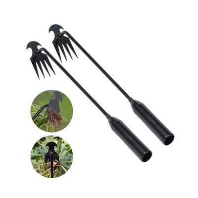 Garden Weed Pulling Tool Uprooting Weeding Tool, 4 Teeth Weed Puller Tool Man...
