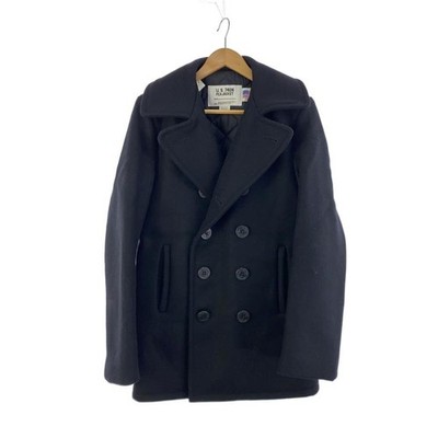 Schott Pea Coat 32 Wool Black Classic Men's Winter Jacket