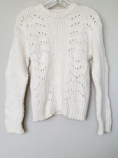 Urban Outfitters Sweater Womens Small Ivory Pullover Knit Soft Comfort