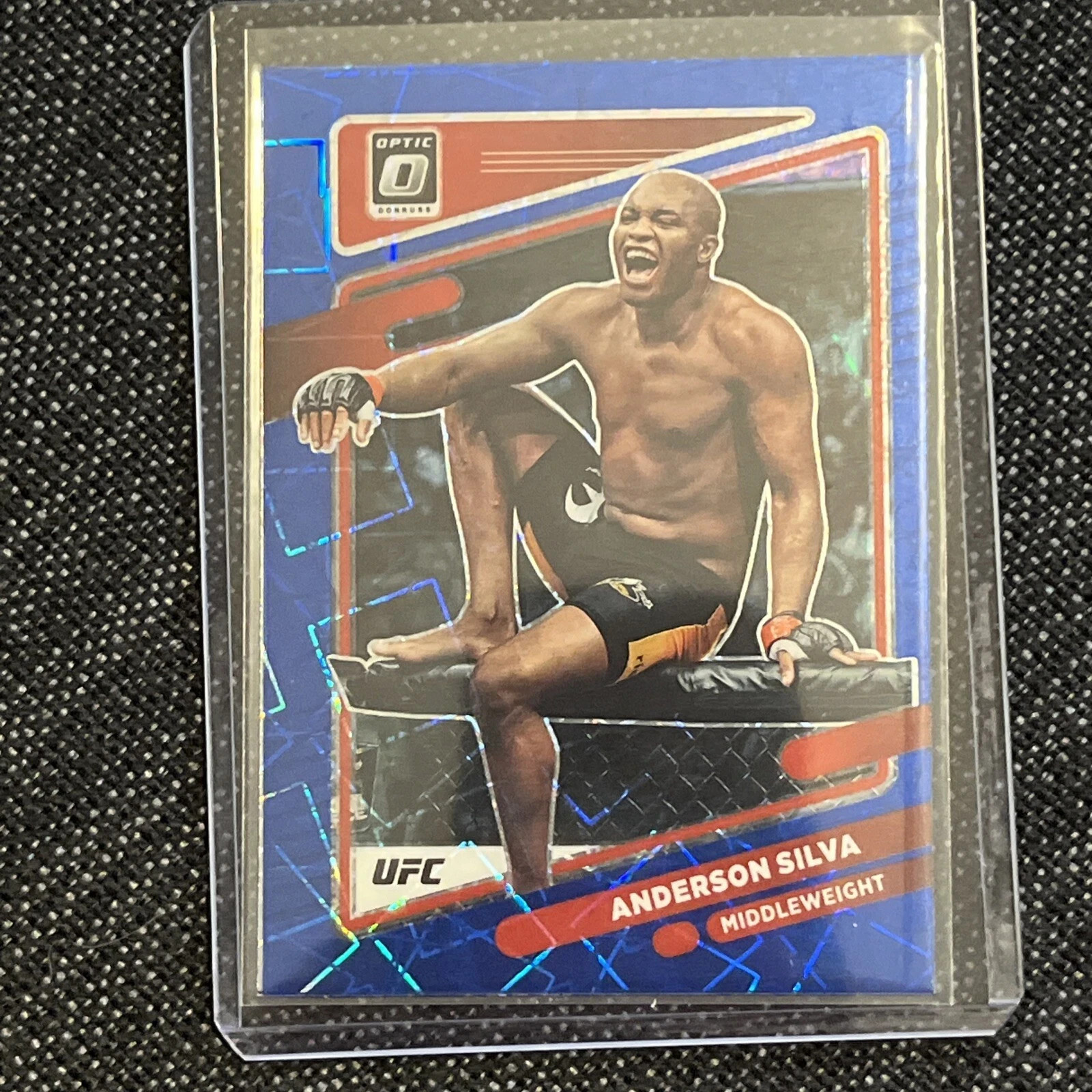 2022 Panini Donruss Optic UFC - Anderson Silva #27 Blue Velocity Prizm