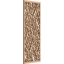 Ortonville Decorative Fretwork Wood Wall Panels, Hickory 9.375x24.375 Inch Use