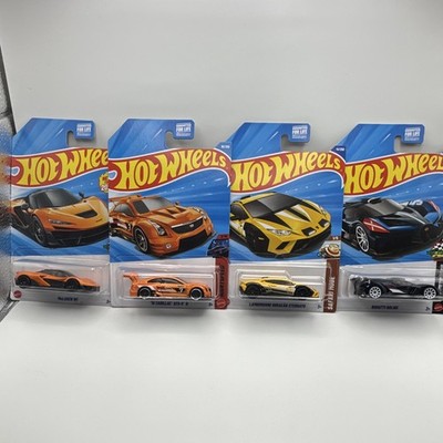 Hot Wheels Diecast Car Lot (4) Unopened McLaren P1 ATS-V R Huracán Bugatti