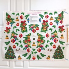 VIP Cranston Print Works Christmas Ornaments Appliques Cotton Panel WASHED