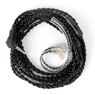 ZS10 PRO Ear Monitor Replacement Cable 2Meter Long Braided Twisted Wire 3.5MM