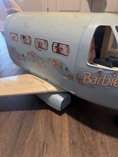 Vintage Mattel Barbie bambola blu jumbo jet aereo 1999 con accessori