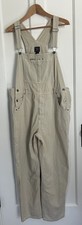 Vtg Route 66 Authentic Tan Bib Overalls Size 17/18 100 Cotton Get Your Kicks 