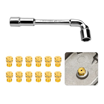 #ad 12x Brass LP Gas Conversion Kit Propane Orifice Nozzles for Stove Range w Wrench $11.98