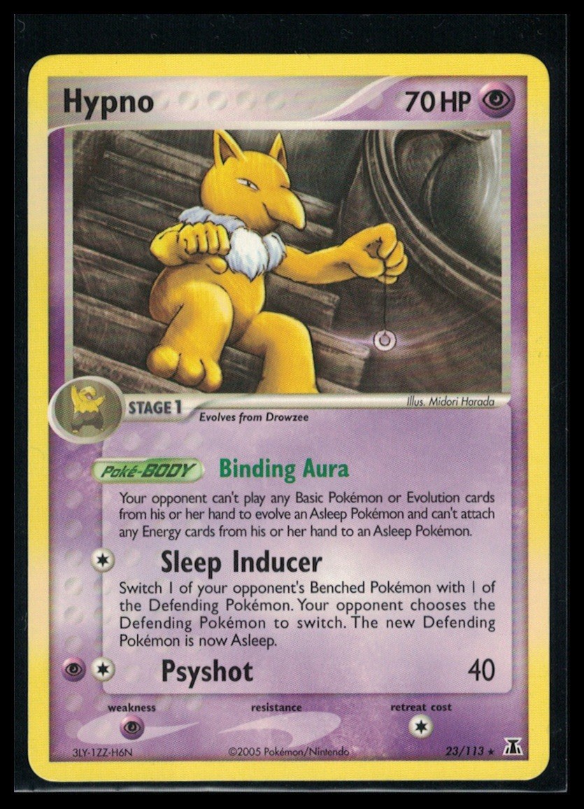 Pokémon TCG Hypno EX Delta Species 23/113 Regular Rare - Vintage