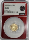 2025 Gold American Eagle $5 1/10th MS70 EDC